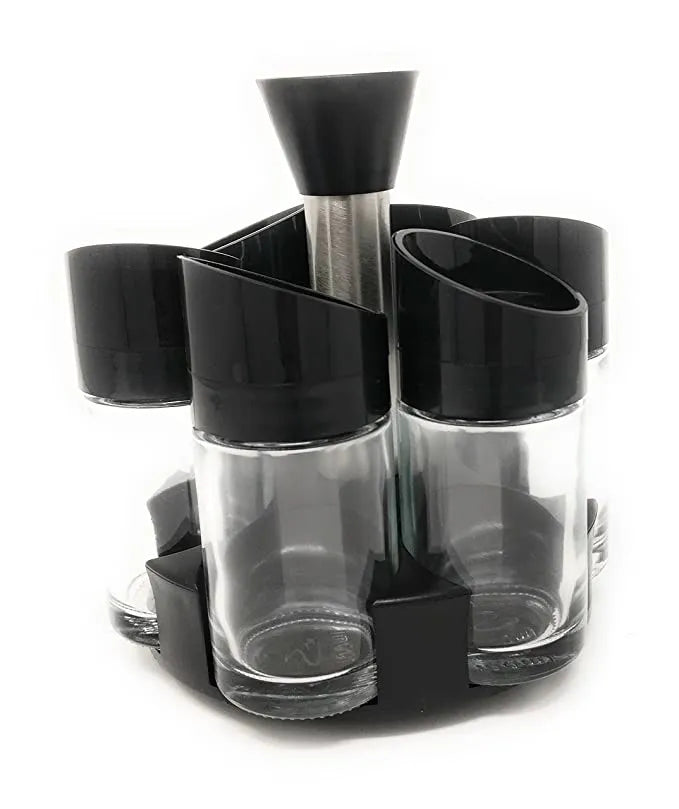 12 Piece Double Layer Spice Rack Set with 360° Rotation, Odourless, Eco-friendly Material, Dust-Inse