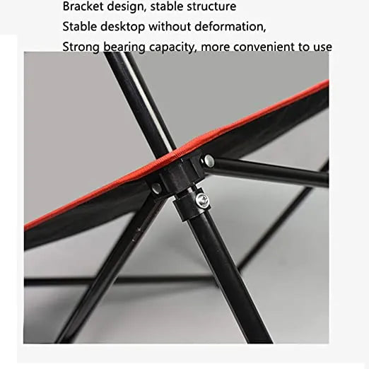 Portable Foldable Lightweight Outdoor Camping Table with 4 Cup Holders & Carry Bag for Picnic and Ga