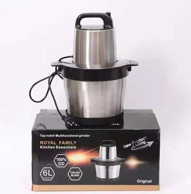 Powerful 6L 200W Electric Food Processor Grinder Blender Mixer Chopper for Meat, Fruits, Vegetables