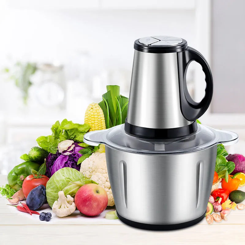 Powerful 3L 300W Electric Food Processor Grinder Blender Mixer Chopper for Meat, Fruits, Vegetables