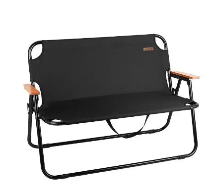 Portable Foldable Double Seat Chair with Backrest for Outdoor, Patios, Garden, Beach & Camping