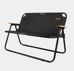 Portable Foldable Double Seat Chair with Backrest for Outdoor, Patios, Garden, Beach & Camping