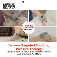 Calming Heat Massaging Flexi Wrap - Adjustable Electric Wrap Massager with Heat and Vibrations