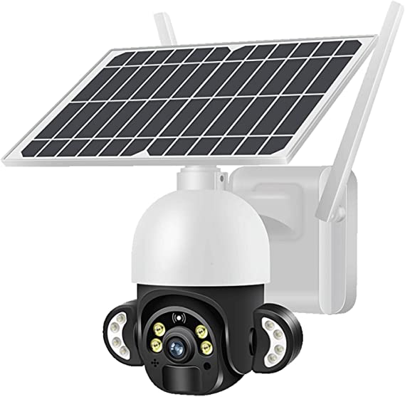 4G Solar 2MP PTZ Outdoor Camera with Full Color Night Vision, Motion Detection Alarm & Light & 2-Way Audio