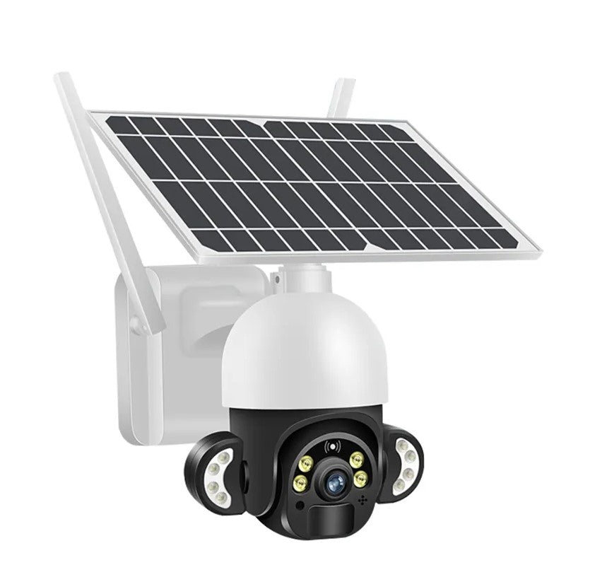 4G Solar 2MP PTZ Outdoor Camera with Full Color Night Vision, Motion Detection Alarm & Light & 2-Way Audio