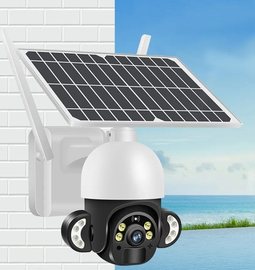 4G Solar 2MP PTZ Outdoor Camera with Full Color Night Vision, Motion Detection Alarm & Light & 2-Way Audio
