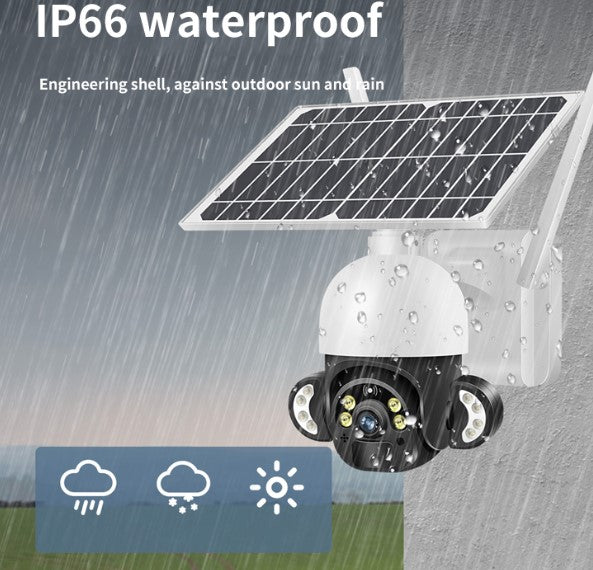 4G Solar 2MP PTZ Outdoor Camera with Full Color Night Vision, Motion Detection Alarm & Light & 2-Way Audio