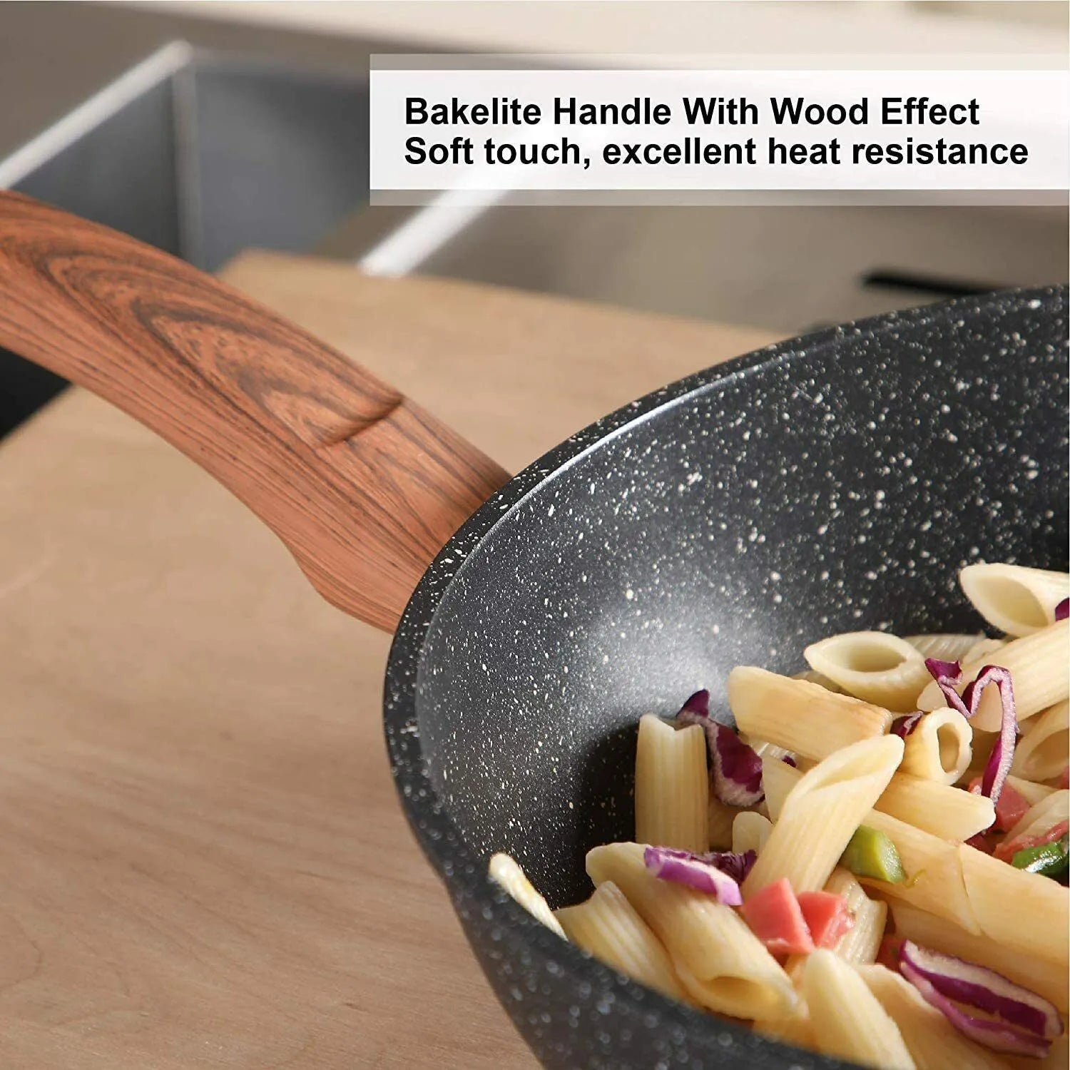 HotChef 12-Piece Granite Coating Non-Stick Cookware Set with Induction Base