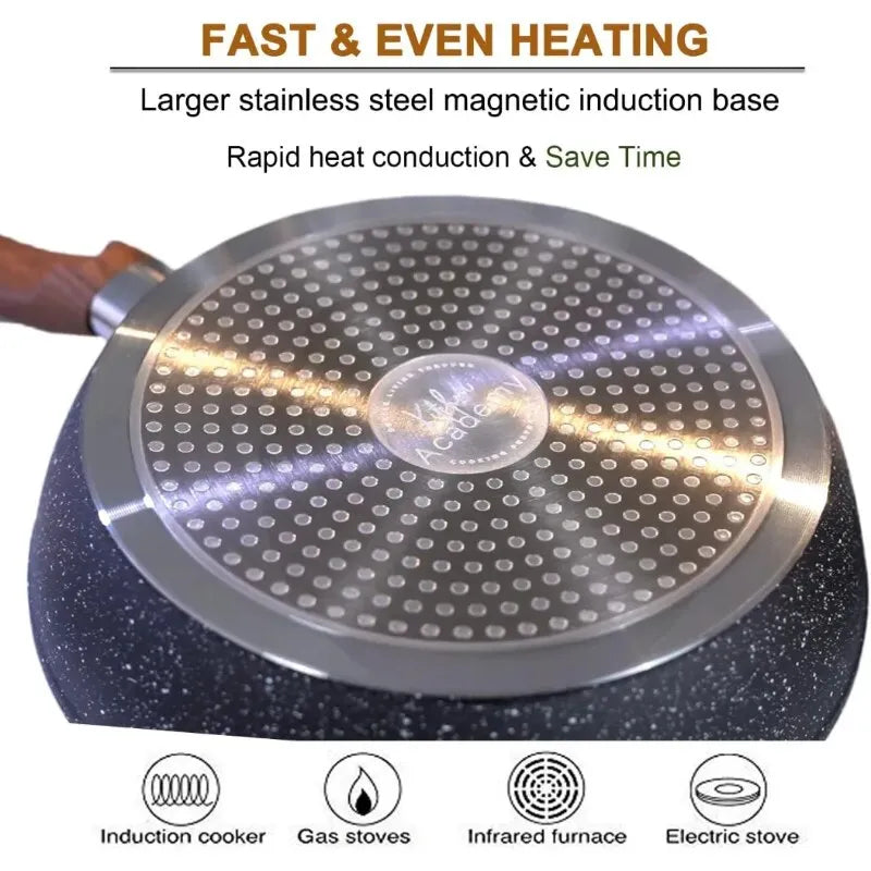 HotChef 12-Piece Granite Coating Non-Stick Cookware Set with Induction Base