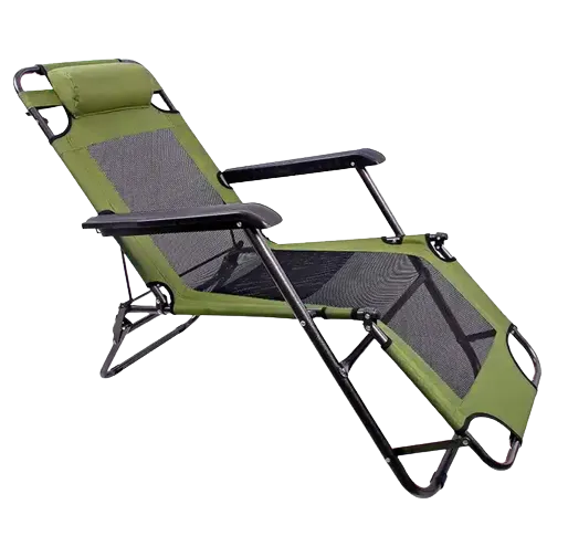 Stylish Portable Folding Gravity Lounge Chair with Dual Positions for Home & Beach