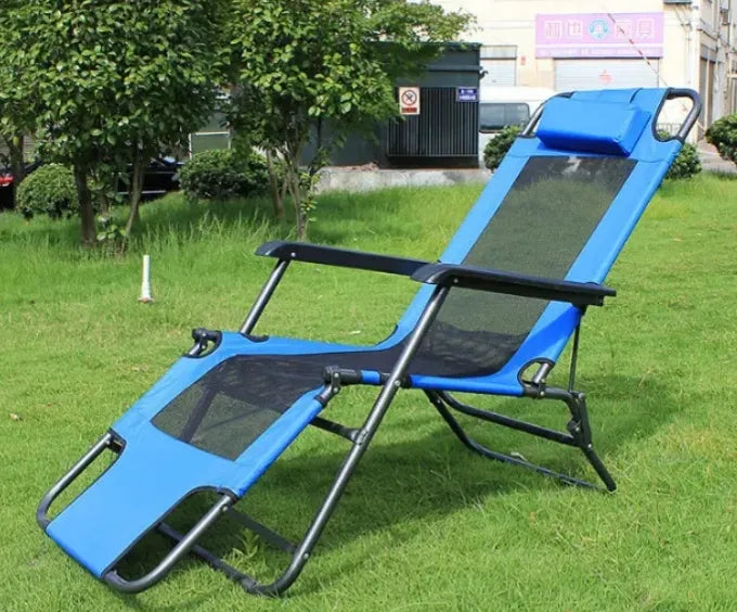 Stylish Portable Folding Gravity Lounge Chair with Dual Positions for Home & Beach