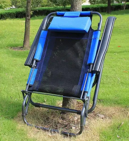 Stylish Portable Folding Gravity Lounge Chair with Dual Positions for Home & Beach