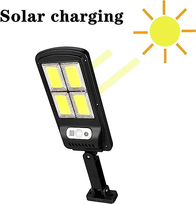 150W Solar Outdoor COB Street Light - Waterproof Wall Lamp with Motion Sensor & Remote