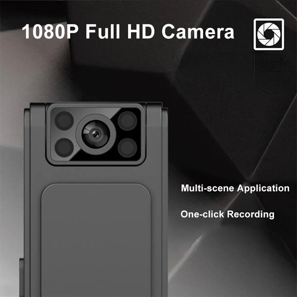 Compact Multipupose Wireless Body Camera with 1080p HD Video and Photo Capture