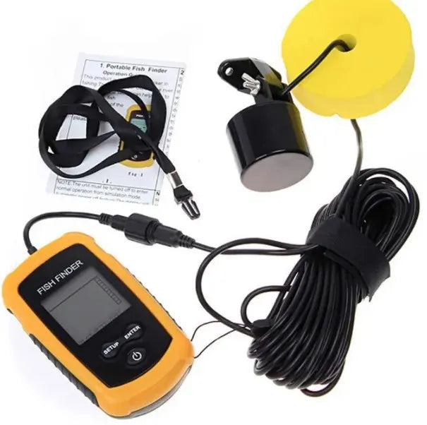 Portable High Accuracy Fish Finder & Detector upto 100m Depth - 25ft cable