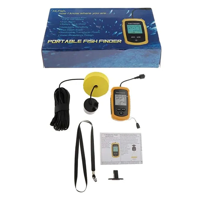 Portable High Accuracy Fish Finder & Detector upto 100m Depth - 25ft cable