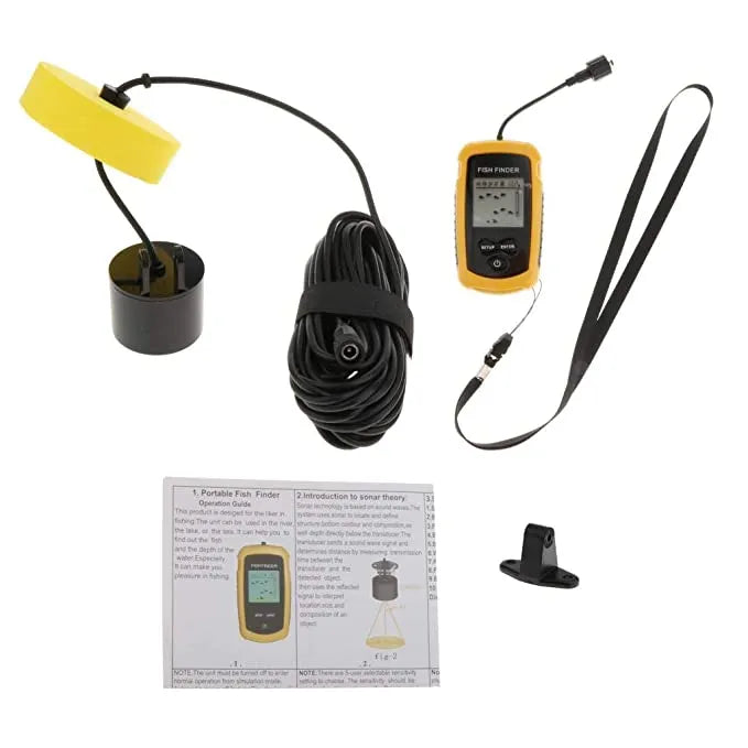 Portable High Accuracy Fish Finder & Detector upto 100m Depth - 25ft cable