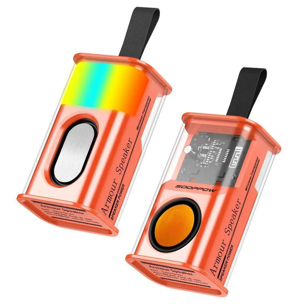 Transparent Mini Wireless Bluetooth Speaker with High Quality Sound and RGB Light