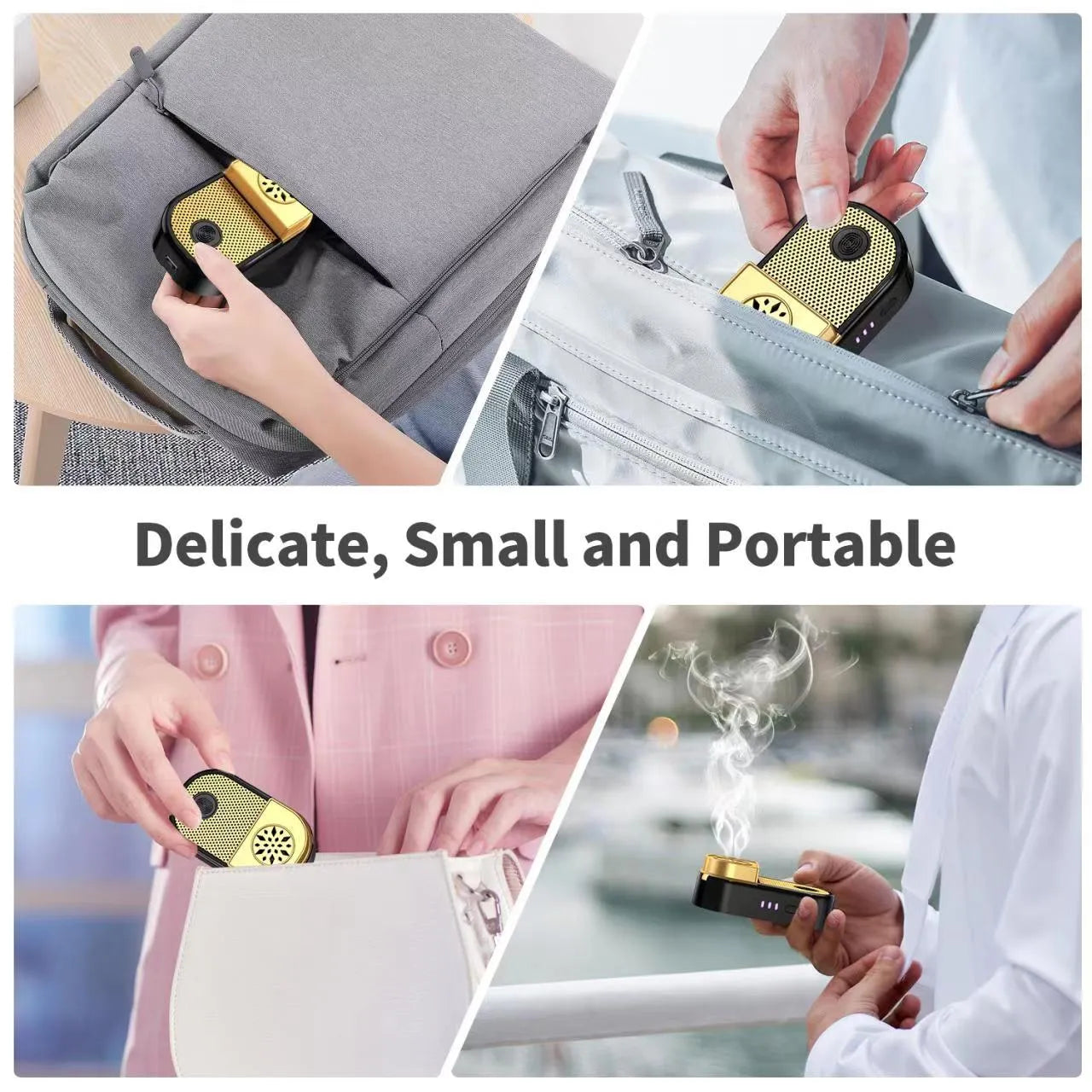 Portable Mini Bukhoor Burner & Incense Aroma Diffuser with Blower Fan - Rechargeable