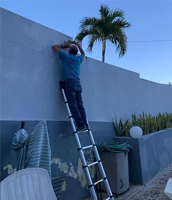 3.8 meter Telescopic Folding Ladder with Lightweight Aluminium Design and Easy-to-Use Locking Mechanism