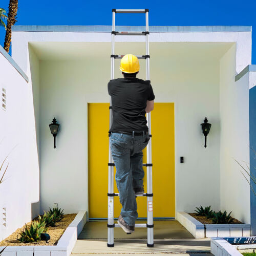 3.8 meter Telescopic Folding Ladder with Lightweight Aluminium Design and Easy-to-Use Locking Mechanism