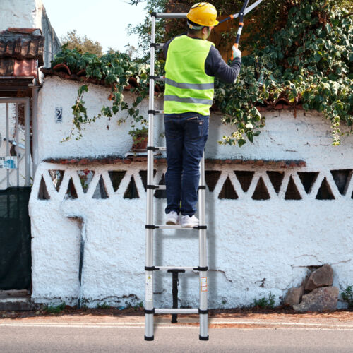 3.8 meter Telescopic Folding Ladder with Lightweight Aluminium Design and Easy-to-Use Locking Mechanism
