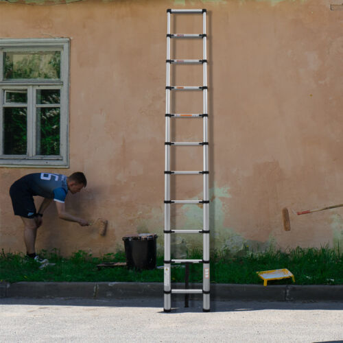 3.8 meter Telescopic Folding Ladder with Lightweight Aluminium Design and Easy-to-Use Locking Mechanism