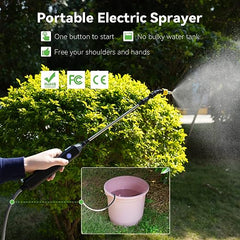 Smart 4L Electric Pump Sprayer for All-Purpose Garden and Home Care - USB Rechargeable & Telescopic Rod