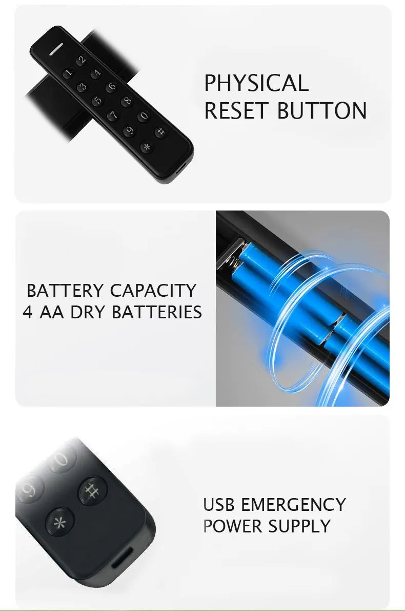 Smart Numeric Keypad Door Lock - Battery Operated
