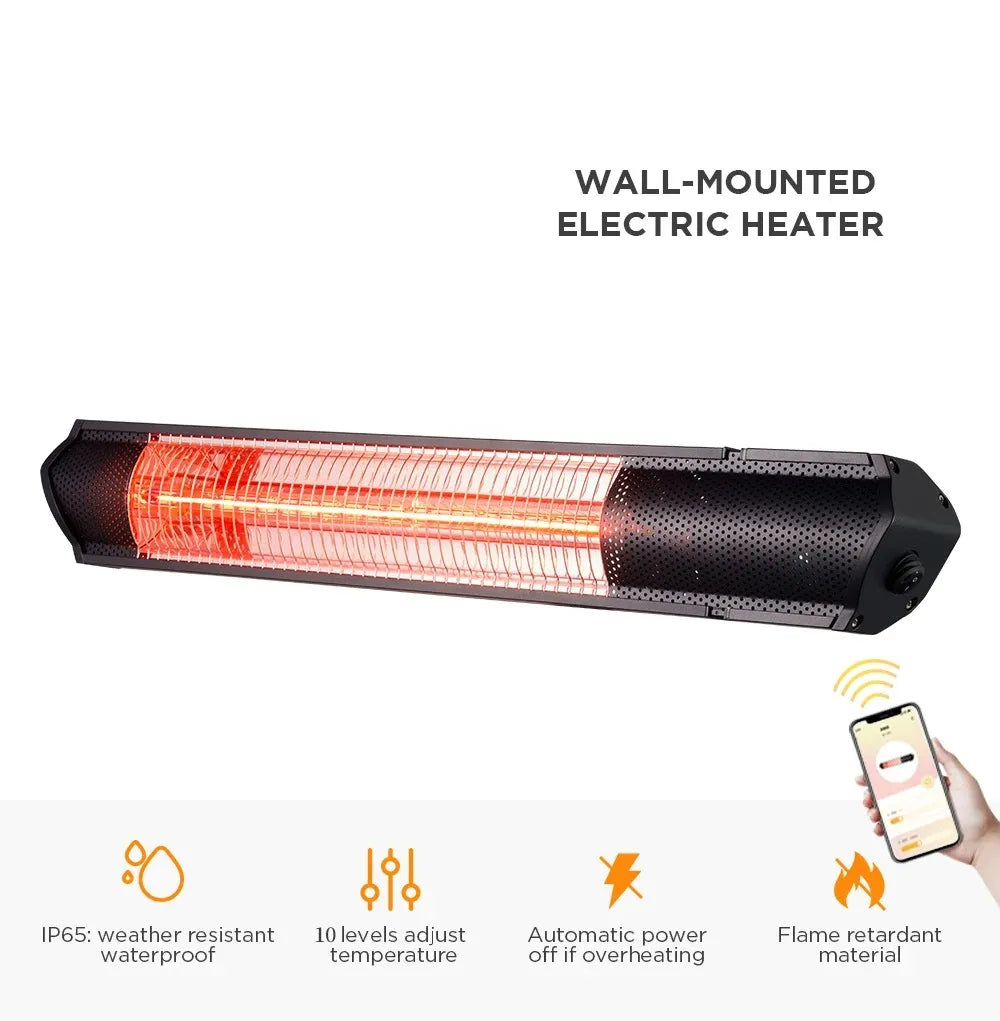 Sepat Electric Heater with Tripod Stand, Remote Control and Safety Protection - 2000W