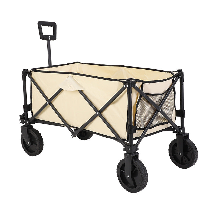 All-Terrain Foldable Camping Cart Wagon with 360° Tank Wheels & 200L Capacity
