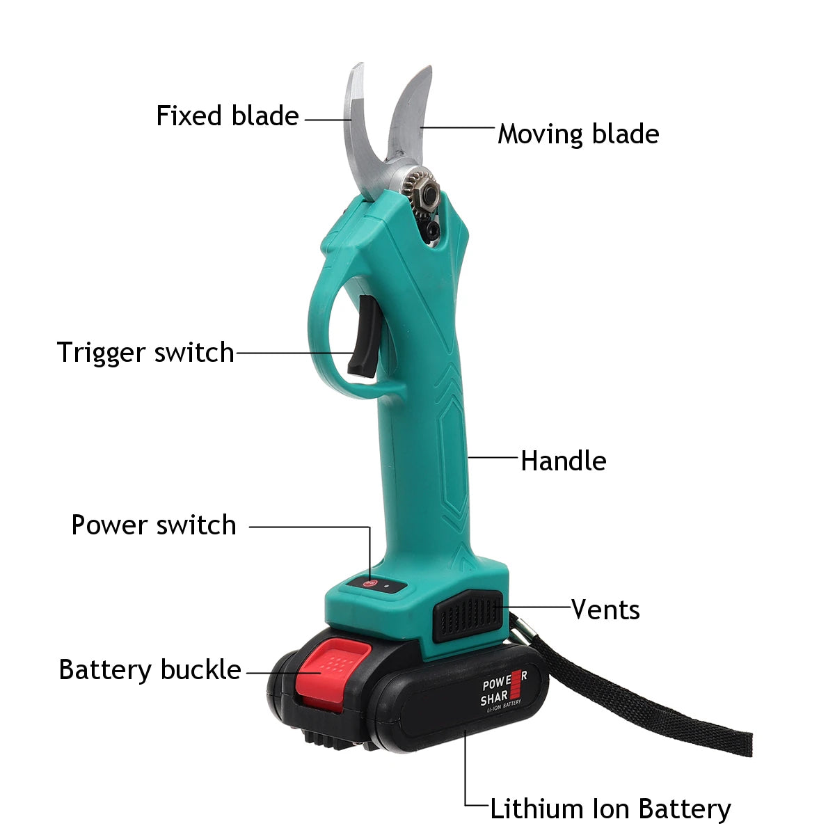 36V Cordless Electric Pruning Scissor Shears Cutters
