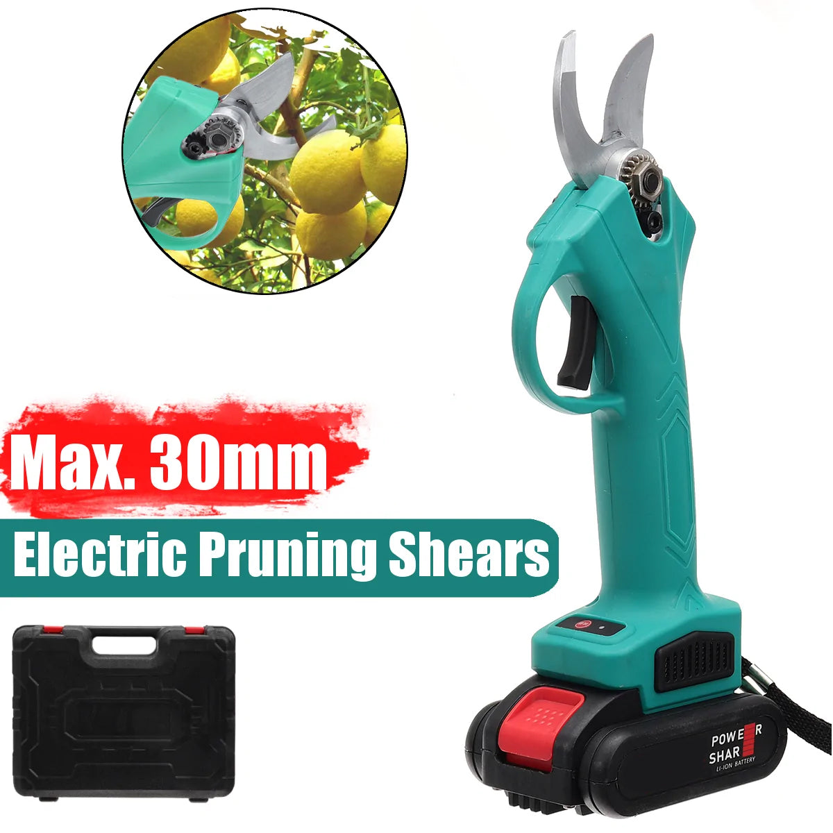 36V Cordless Electric Pruning Scissor Shears Cutters
