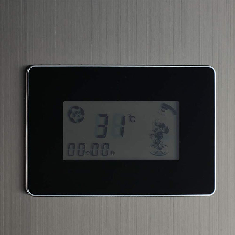Deluxe Rainfall Shower Panel with 5 Water Modes, Stainless Steel Body, Thermostatic Control & Digital Temperature Display