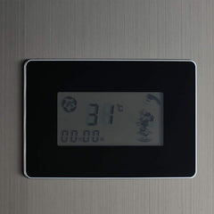 Deluxe Rainfall Shower Panel with 5 Water Modes, Stainless Steel Body, Thermostatic Control & Digital Temperature Display