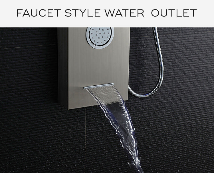 Deluxe Rainfall Shower Panel with 5 Water Modes, Stainless Steel Body, Thermostatic Control & Digital Temperature Display