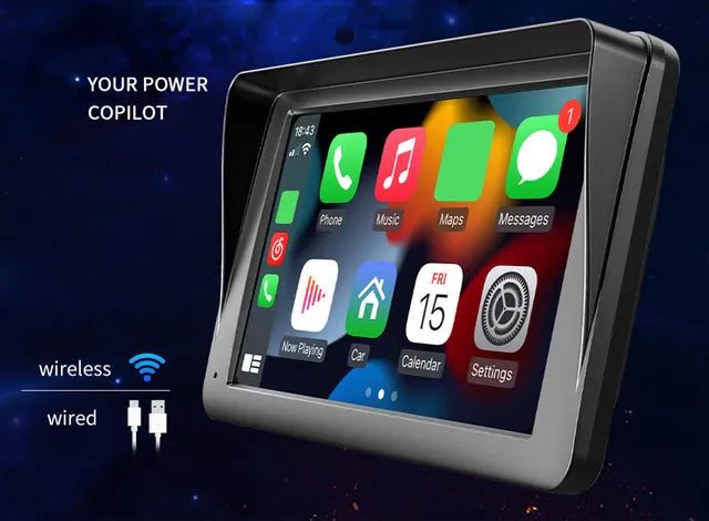 All-in-One Smart 7â IPS Touchscreen Portable Car Media Player with Advanced Vehicle Infotainment System, Wireless iOS & Android Auto Support