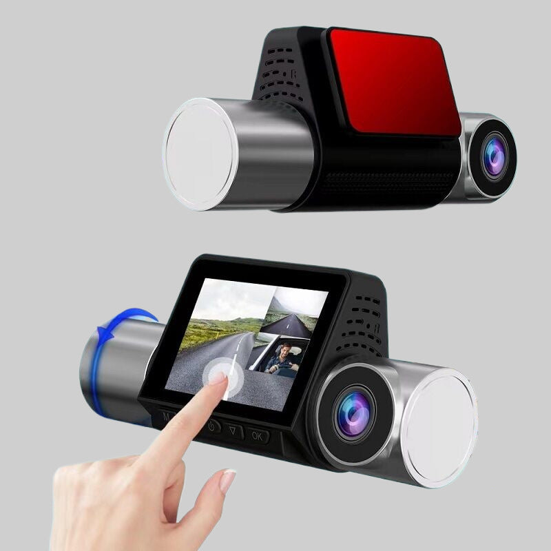 3-Lens Touch Screen 4K Dash Cam with WIFI & ADAS