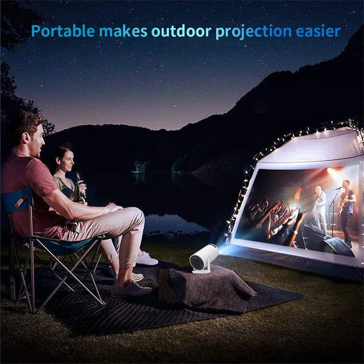 Mini Portable HD Smart Projector with Dual-Band WiFi, Remote Control Operation, Auto Keystone & 130" Display