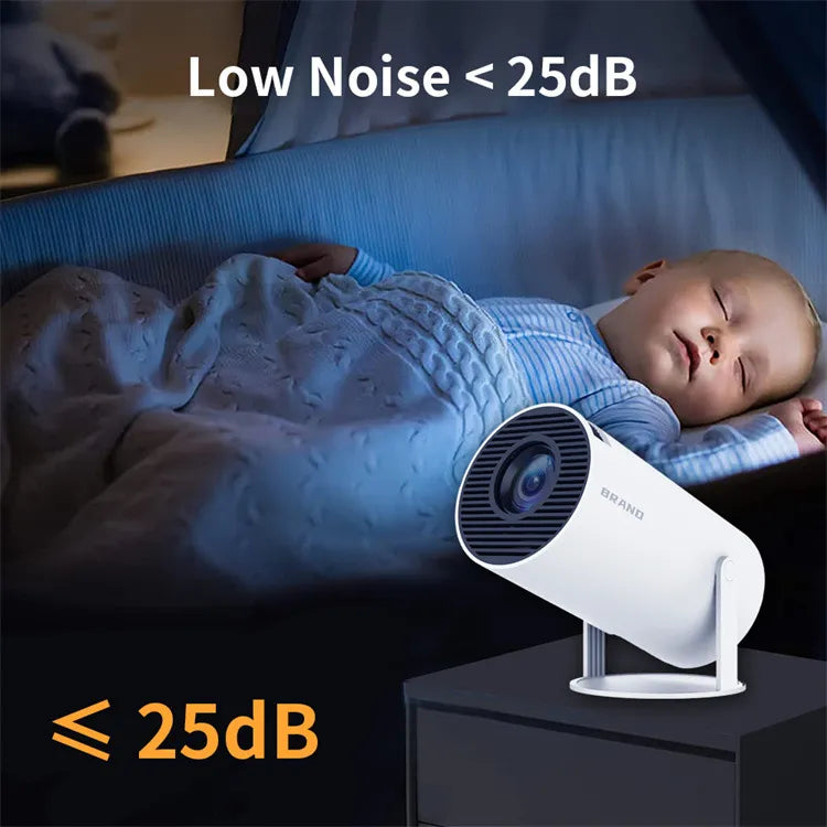 Mini Portable HD Smart Projector with Dual-Band WiFi, Remote Control Operation, Auto Keystone & 130" Display