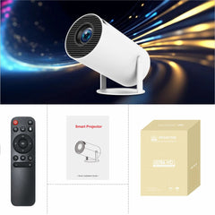 Mini Portable HD Smart Projector with Dual-Band WiFi, Remote Control Operation, Auto Keystone & 130" Display