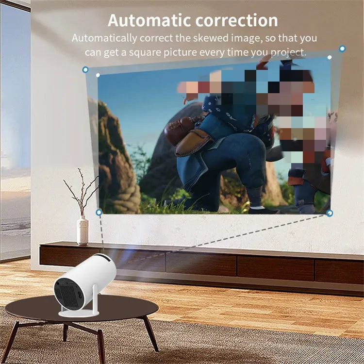 Mini Portable HD Smart Projector with Dual-Band WiFi, Remote Control Operation, Auto Keystone & 130" Display