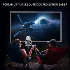 Mini Portable HD Smart Projector with Dual-Band WiFi, Remote Control Operation, Auto Keystone & 130" Display