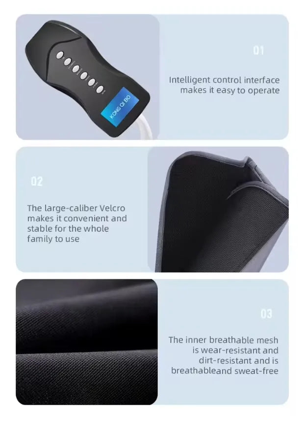 Rechargeable Cordless 360° Air Compression Leg Massager with Adjustable Intensity & Intelligent Control for Full Leg and Foot Massage