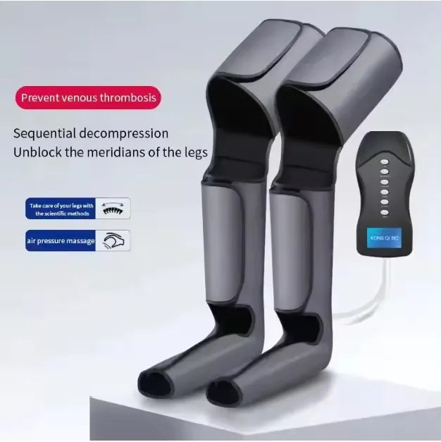 Rechargeable Cordless 360° Air Compression Leg Massager with Adjustable Intensity & Intelligent Control for Full Leg and Foot Massage