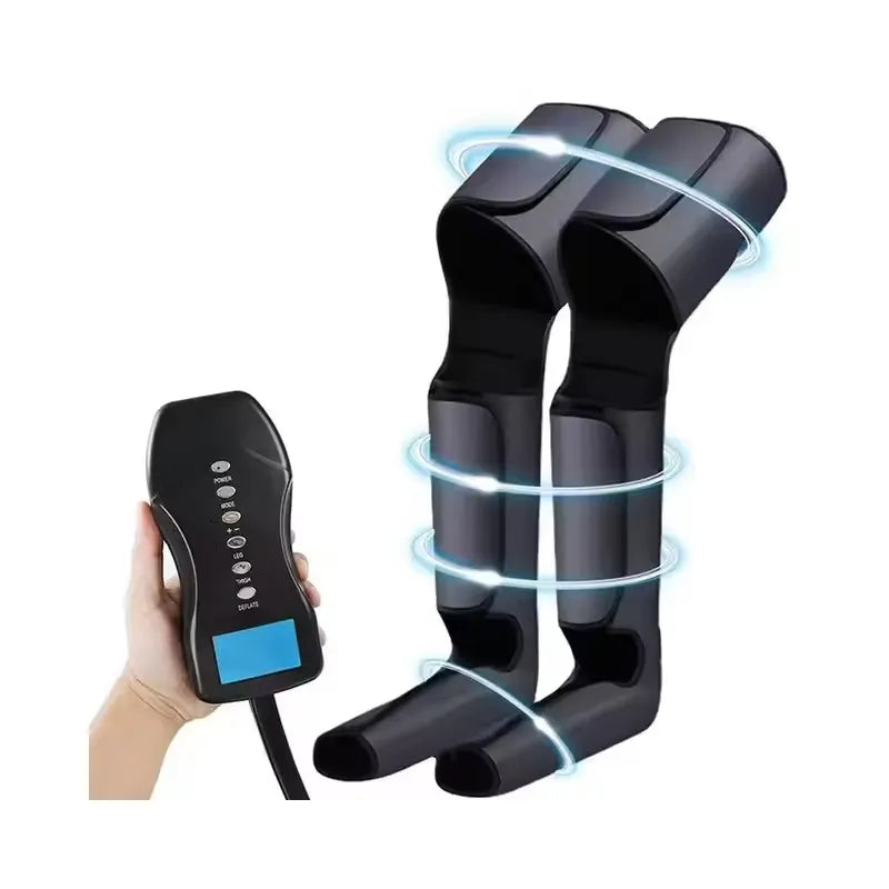 Rechargeable Cordless 360° Air Compression Leg Massager with Adjustable Intensity & Intelligent Control for Full Leg and Foot Massage