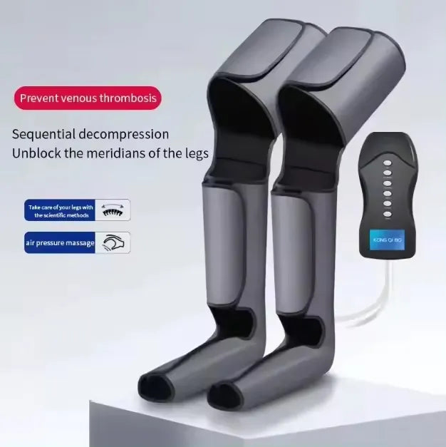 Rechargeable Cordless 360° Air Compression Leg Massager with Adjustable Intensity & Intelligent Control for Full Leg and Foot Massage