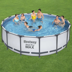 Bestway Steel Pro MAXâ¢ Pool Set - Deluxe Splash Above Ground Pool with Filter Pump, Ladder, Ground C
