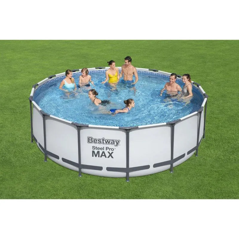 Bestway Steel Pro MAXâ¢ Pool Set - Deluxe Splash Above Ground Pool with Filter Pump, Ladder, Ground C