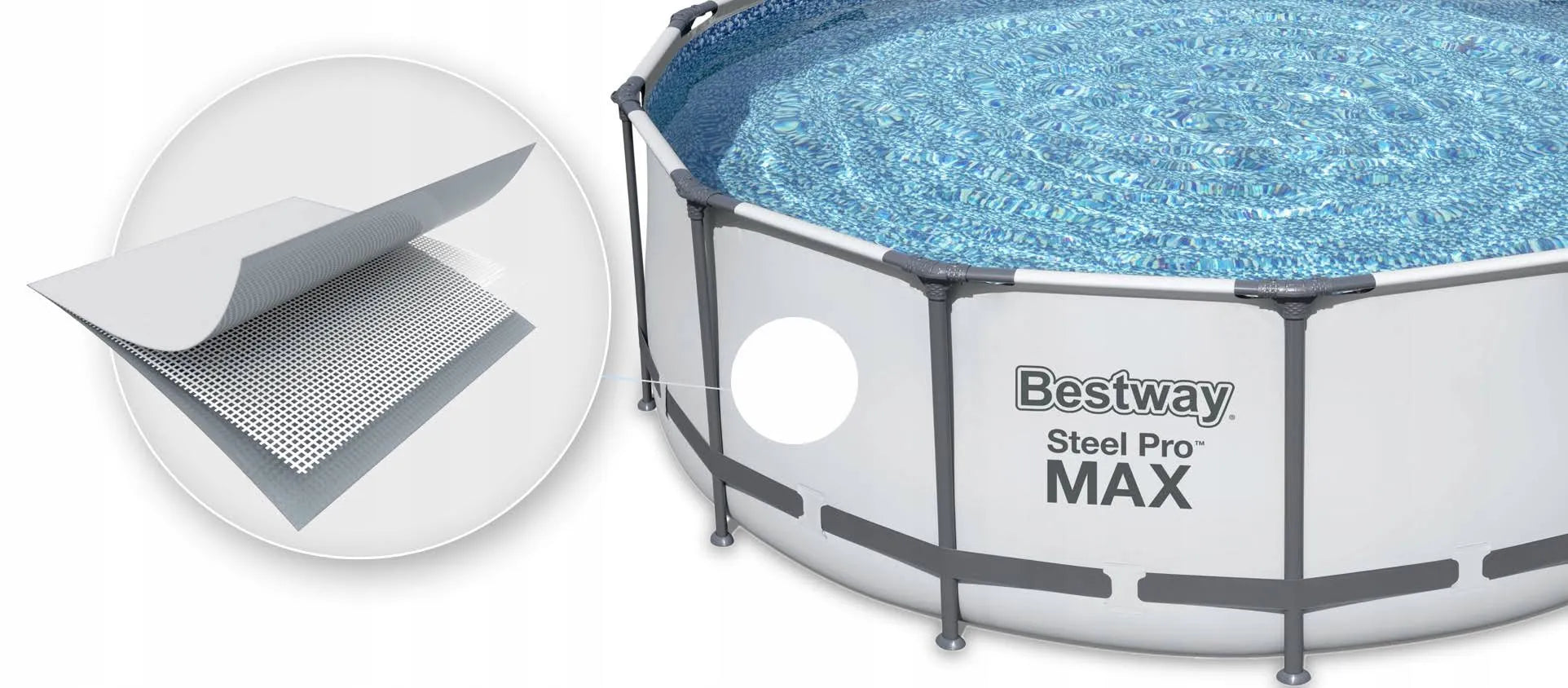 Bestway Steel Pro MAXâ¢ Pool Set - Deluxe Splash Above Ground Pool with Filter Pump, Ladder, Ground C